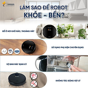 Robot hút bụi TAHAWA TH-06 PLUS Robo hút bụi lau nhà  với các tính năng nổi bật và hiện đại. Tiết kiệm thời gian và công sức khi sử dụng riêng biệt từng chế độ robot hút bụi lau nhà thông minh 3 in 1 hút, quét, ,lau. Bảo hành chính hãng 2 năm