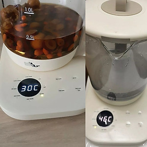 Ấm điện siêu tốc thủy tinh kiêm bình pha trà SB-PT15K dung tích 1.5 lít công suất 1000W- Hàng chính hãng