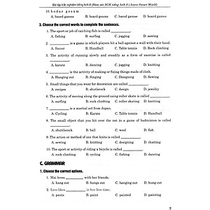 bài tập trắc nghiệm tiếng anh 8 - có đáp án (bám sát sgk cánh diều)