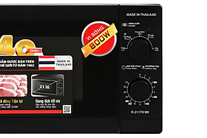 Lò vi sóng cơ không nướng Sharp R-211TV-BK 21 lít - Hàng chính hãng - Bảo hành 12 tháng