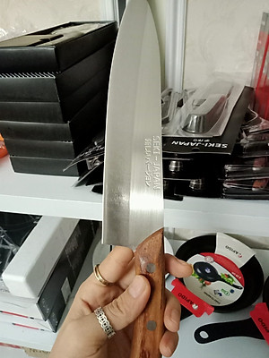 Dao thái đồ ăn, cắt gọt trái cây SEKI Nhật loại trung cán gỗ dài 30cm 