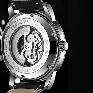 Đồng hồ cơ nam tự động DIZIZID Automatic chính hãng - Dây da cao cấp - Chống nước tốt - Thiết kế dải ngân hà dạ quang chuyển động độc đáo DZCTD99