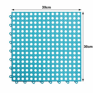 Set 4 Tấm Lót Sàn Thảm Nhựa Ghép Decor KIỂU Ô Tròn T3 - 30X30Cm - Nhựa Dày Chống Trơn Trượt, Khô Thoáng Nhà Tắm