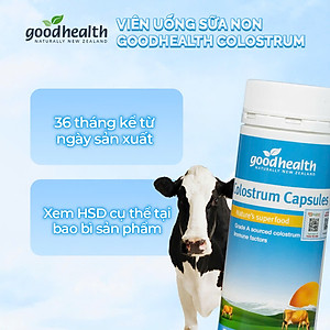 Sữa non viên  Goodhealth Colostrum Capsules hộp 90 viên- Tăng cường sức đề kháng-Hàng nhập khẩu chính hãng tại New Zealand