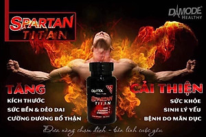 Thực phẩm chức năng hỗ trợ tăng cường sức khỏe nam giới Spartan Titan Damode lọ 30 viên