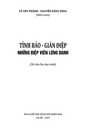 Tình Báo Gián Điệp - Những Điệp Viên Lừng Danh (Tái bản 2025)