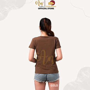 Áo Thun Nữ Cổ Tròn Kháng Khuẩn, Mềm Mịn, Thoáng Mát Màu NÂU Mộc Mạc - Gold Rhino