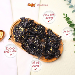 Rong biển cháy tỏi Mailey - Rong biển ăn liền, ăn vặt, trộn cơm thơm ngon giàu dinh dưỡng Hũ 80g