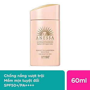 Sữa Chống Nắng Anessa Cho Da Nhạy Cảm Perfect UV Mild Milk SPF50+/PA++++ 60ml