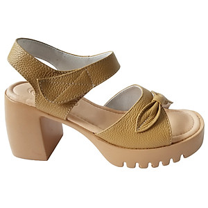 Giày Sandal Cao Gót Da Bò BIGGBEN Cao 8 Phân SDCG129