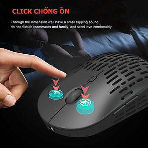 Chuột Không Dây HXSJ T38 Sạc Điện Wireless 2.4Ghz DPI 1600 - Hàng Chính Hãng