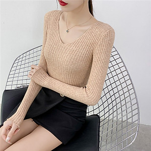 Áo len tăm nữ cổ tim Haint Boutique al72