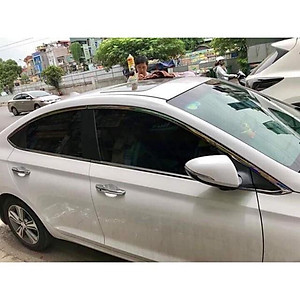 Viền Cong + Nẹp Chân Kính Inox Dành Cho Accent 2018 2019 2020 chất liệu inox 304