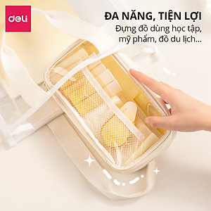 Hộp Bút Túi Đựng Bút To Vải Oxford Chống Nước Pastel Deli - Sức Chứa Lớn Chống Nước Bụi Học Sinh Văn Phòng Đa Năng