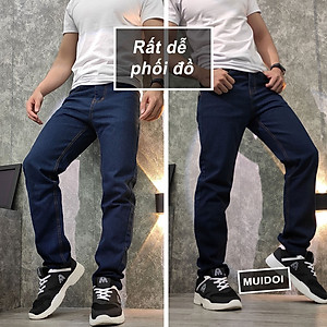 Quần jean nam ống suông MĐ Q62 màu xanh nhạt loại tốt