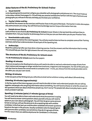 B1 Preliminary for Schools Trainer 1 for the Revised 2020 Exam Six Practice test With Answers and Teacher's Notes With Downloadable Audio