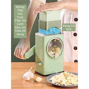 Máy Bào Sợi Thái Lát Rau Củ Xoay Tay, Kèm 6 Lưỡi Dao Cắt 4IN1, Dụng Cụ Thái Lát Rau Củ Quả Đa Năng- HÀNG CHÍNH HÃNG MINIIN