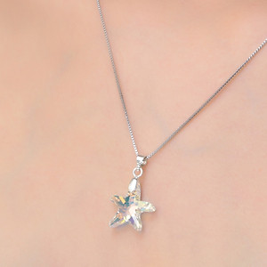 Dây Chuyền Tropicana Phối Charm Swarovski Pha Lê Sao Biển 2 Màu