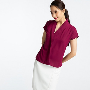 Áo Kiểu Công Sở Đẹp Thời trang thiết kế Hity TOP109 (Đỏ Auburn)