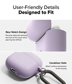 Vỏ ốp dành cho AirPods 4 RINGKE Silicone - Hàng Chính Hãng