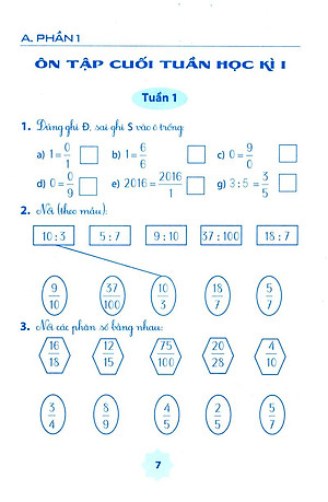 Sách Vở Bài Tập Môn Toán Học Kì 1 (Lớp 5)