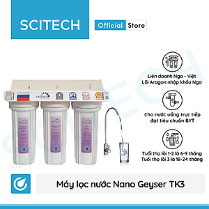 Máy lọc nước Nano Geyser TK by Scitech (Không dùng điện, không nước thải, 3 đến 9 cấp lọc) - Hàng chính hãng