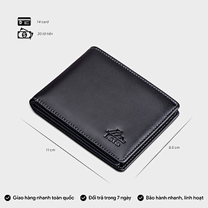 Ví nam da bò Lata ( Thời trang nam - Ví da thật LVN80 )