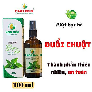 Chai Xịt Tinh dầu Bạc hà 100ml - Hoa Nén - Xịt phòng đuổi muỗi, côn trùng, thơm mát