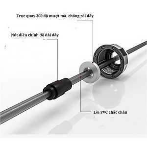 Combo 2 Dây Nhảy Lõi Thép Thể Lực Tập Thể Dục, Thể Thao, MUAY BOXING KICKBOXING 2,7m Siêu Bền Chỉnh Được Độ Dài