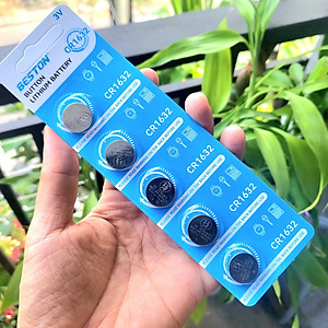Pin nút Beston CR2032 CR2016 CR2025 CR1632 CR2450 - Vỉ 5 viên Pin 3V dùng cho điều khiển ô tô smarkey cmos