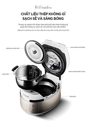 Nồi Cơm Điện Tử Áp Suất Cao Tần Mini 0.5L CRP-EHS0309F/WHGOVNCV- Bản Quốc Tế - Hàng chính hãng Cuckoovina