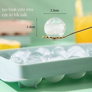 Khay Làm Đá Bằng Nhựa 33 Viên Tròn Cao Cấp, Khuôn Làm Thạch Thông Minh Có Nắp Đậy - Chính hãng MINIIN (Giao màu ngẫu nhiên)