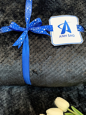 Mền lông cừu vân hạt bắp vải microfiber cao cấp A 1m6x2m  - mềm mại, ấm áp, thấm hút tốt