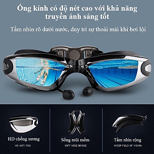 kính bơi người lớn mắt tráng gương YUKE - E770, chống tia UV400, chống nước, chống mờ(Tặng Kèm Hộp)