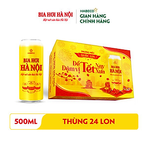 Bia Hơi Hà Nội - Thùng 24 lon 500ml - Phiên bản Tết 2026