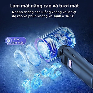 Quạt sạc mini Cầm Tay K801, sạc nhanh, màn hình LED - Quạt sò lạnh - Hàng chính hãng