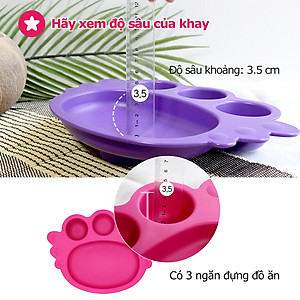 Khay ăn dặm đế dính - Khay thiên thần Uinlui an toàn làm từ dừa