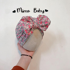 Mũ turban bé gái (4-8kg) - Chủ đề hoa nhí