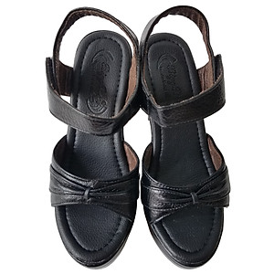 Giày Sandal Cao Gót Da Bò BIGGBEN Cao 12 Phân SDCG128