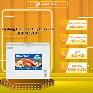TỦ ĐÔNG INVERTER HÒA PHÁT 252 LÍT HCFI-516S1Đ1 ĐỒNG (R600A) (HÀNG CHÍNH HÃNG) (CHỈ GIAO HCM)