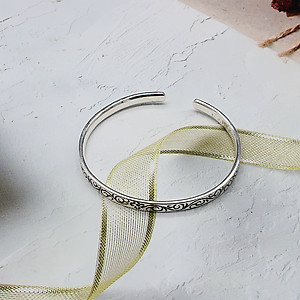  Lắc Tay Nữ Bạc Hiểu Minh LTU534 - Dạng Kiềng - Bảo Hành Vĩnh Viễn ( Hàng Chính Hãng )