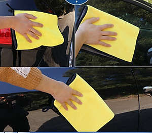Combo 3 khăn lau xe chuyên dụng Microfiber siêu hút nước