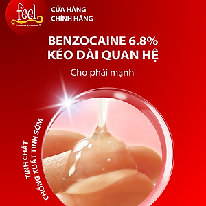 Bao cao su Feel 4 in 1 | Bao cao su kéo dài thời gian, size 52mm, hộp 12 bao