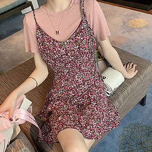 Đầm Xinh Hoa Nhí Hai Dây Dễ Thương DN088 MayHomes Váy Hoa Nhỏ Xinh Duyên Dáng
