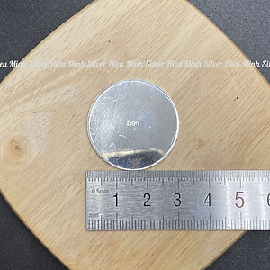 Đồng Xu Đánh Cảm Cạo Gió Trơn Bạc Ta Nguyên Chất S99 Đường Kính 2.6cm Chính Hãng Bạc Hiểu Minh XDG34