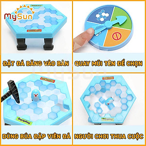 Đồ trò chơi nhóm gia đình đập phá băng chim cánh cụt giải trí cho bé MySun