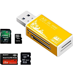Đầu Đọc Thẻ All In One 4 Trong 1 Tiện Lợi Hình Chữ Nhật