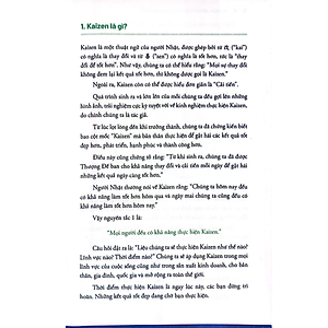Sách Kaizen - Cải Tiến Hiện Trường, Hiệu Quả Tức Thì