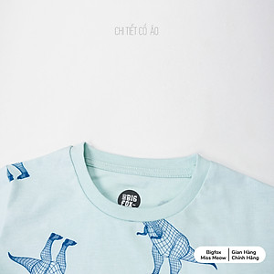 Áo cộc tay cho bé trai size đại Bigfox Miss Meow mùa hè chất cotton xuất Hàn, in động vật cỡ 3,6,9,11 tuổi 30kg 40kg