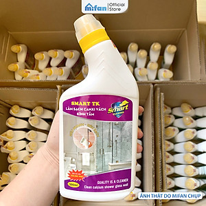 Tẩy Cặn Canxi Trên Kính SMART TK - Vệ Sinh Sạch Cặn Bám Lâu Ngày Vách Kính Nhà Tắm, Gương - MIFAN Phân Phối Chính Hãng